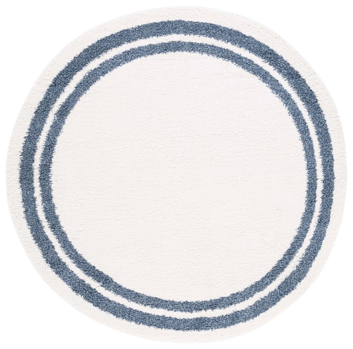 Safavieh Calico Shag 6'-7" x 6'-7" Rug in Ivory / Blue