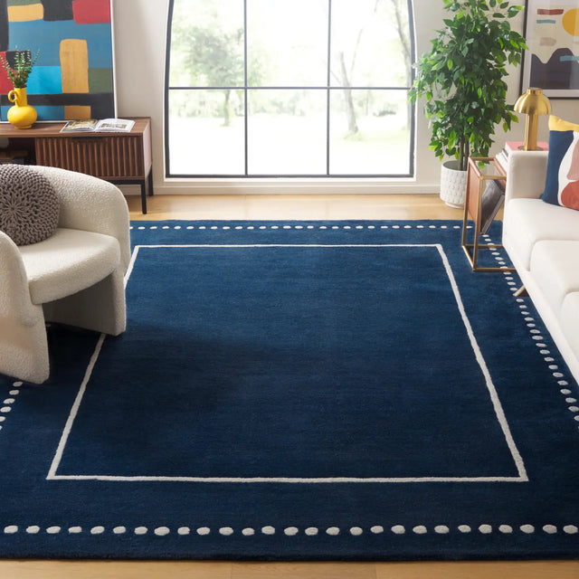 Safavieh Bella 10'-0" x 14'-0" Rug in Navy Blue / Ivory