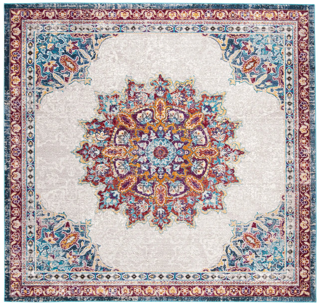 Safavieh Aria 6'-5" x 6'-5" Rug in Ivory / Navy