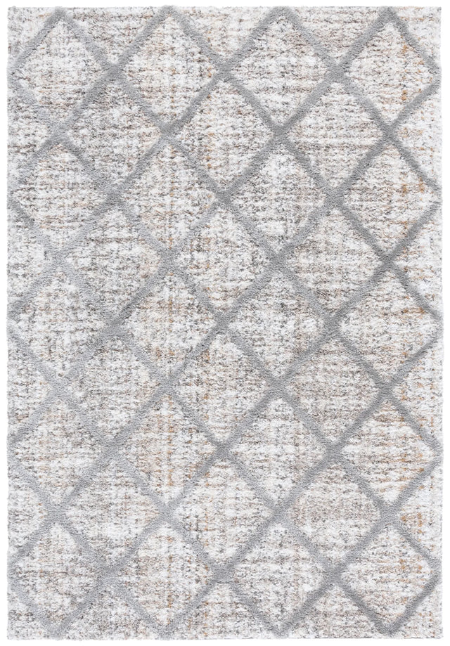 Safavieh Everett Shag 4'-0" x 6'-0" Rug in Ivory / Grey