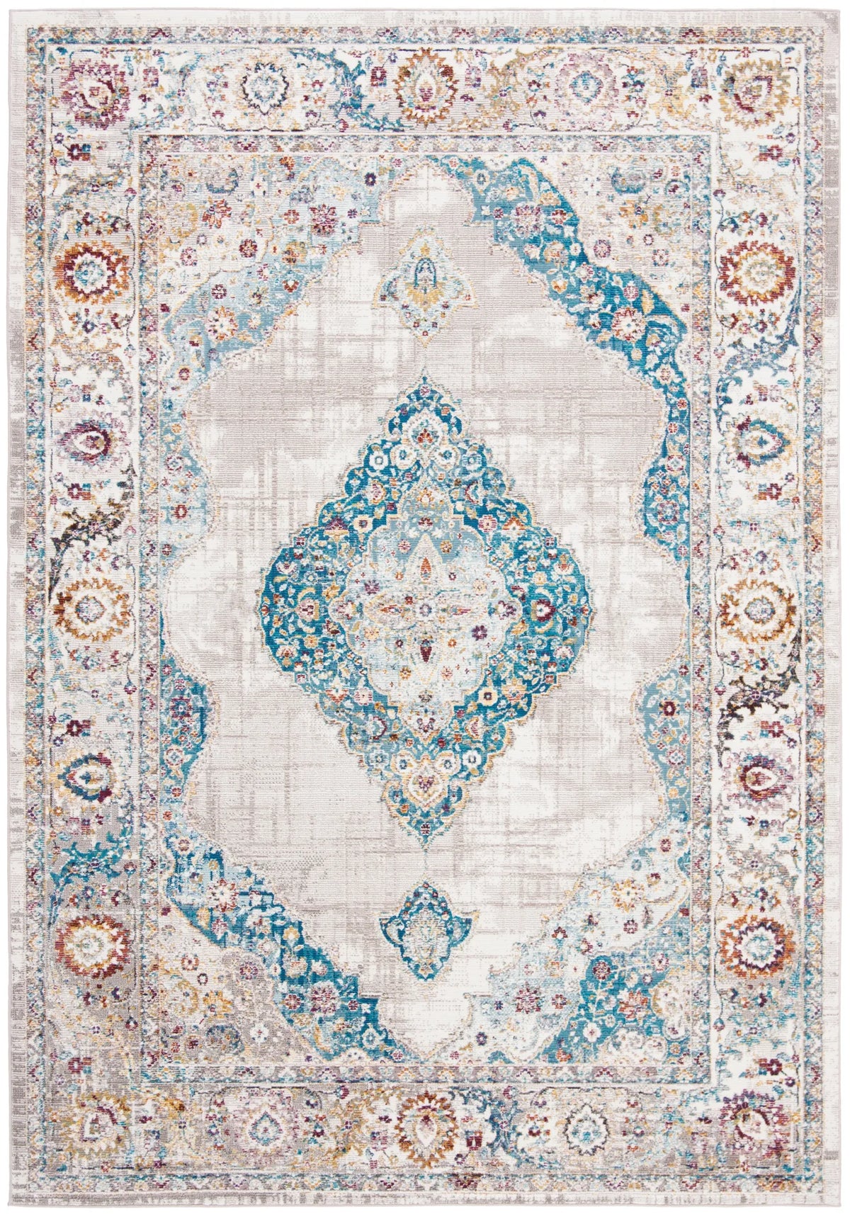 Safavieh Aria 4'-0" x 6'-0" Rug in Blue / Ivory