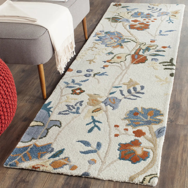 Safavieh Blossom 2'-3" x 8'-0" Rug in Ivory / Blue