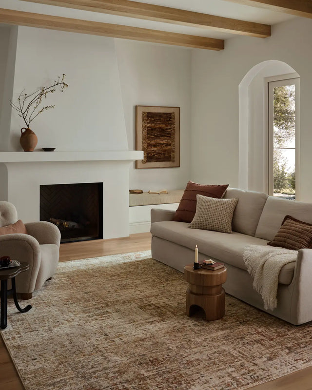 Loloi Nellie NEL-02 Natural / Sunset Rug - room scene 3