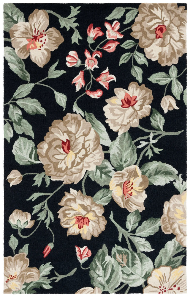 Safavieh Jardin 4'-0" x 6'-0" Rug in Black / Beige