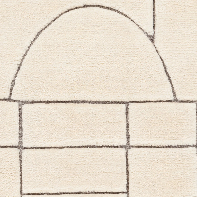 Chandra Maggie MAG-57300 Ivory / Brown rug, close-up detail