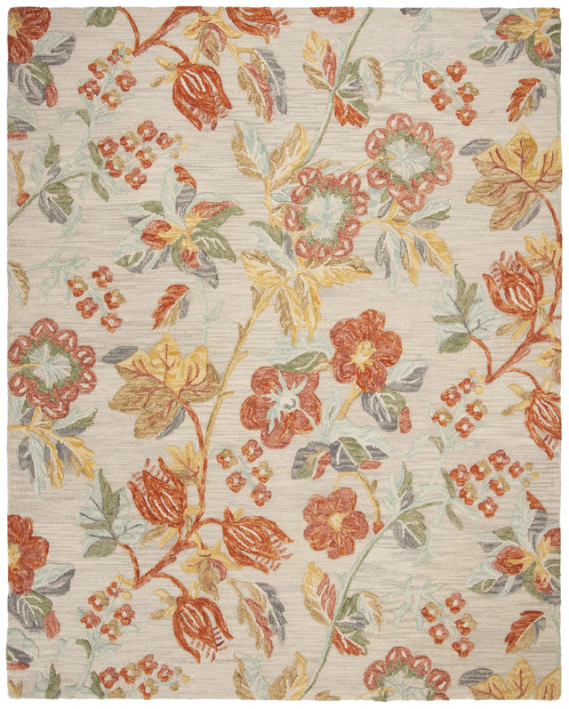 Safavieh Blossom 10'-0" x 14'-0" Rug in Grey / Red