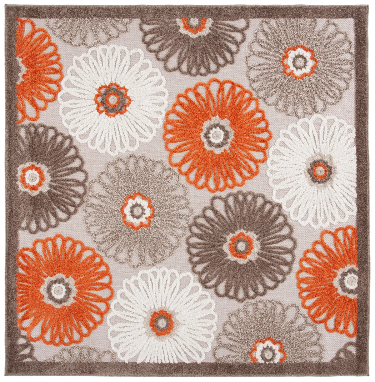 Safavieh Cabana 6'-7" x 6'-7" Rug in Beige / Orange