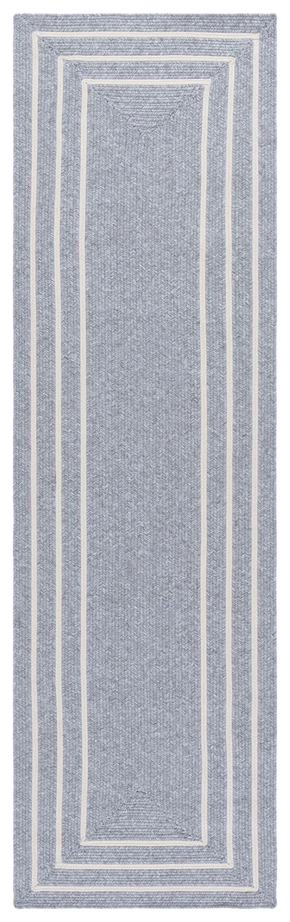 Safavieh Braided 2'-3" x 8'-0" Rug in Light Grey / Ivory