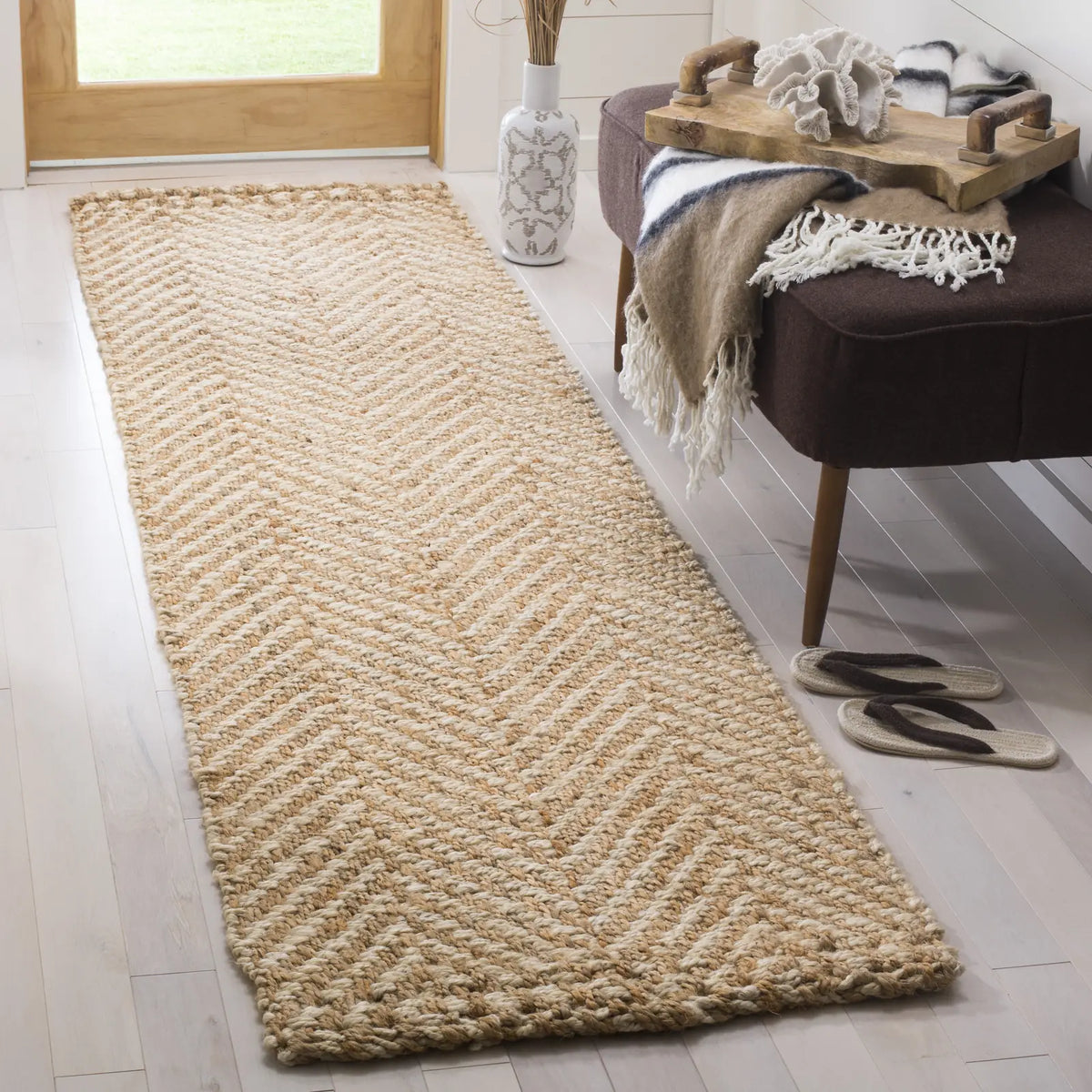 Safavieh Natural Fiber 2'-3" x 10'-0" Rug in Ivory / Natural