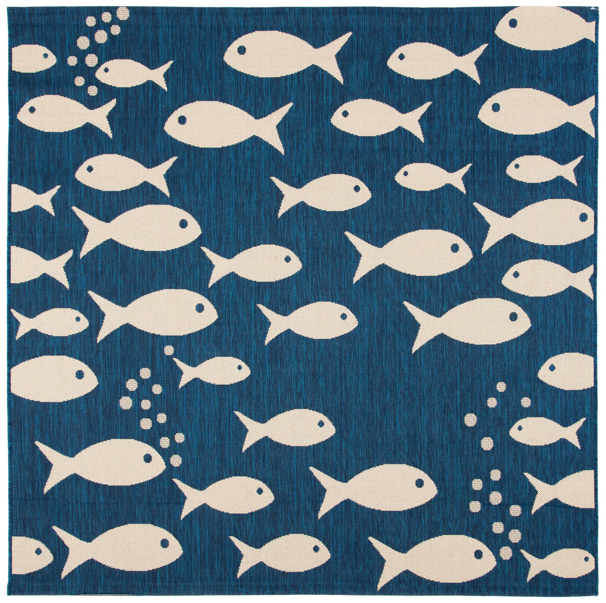 Safavieh Courtyard 6'-7" x 6'-7" Rug in Navy / Beige