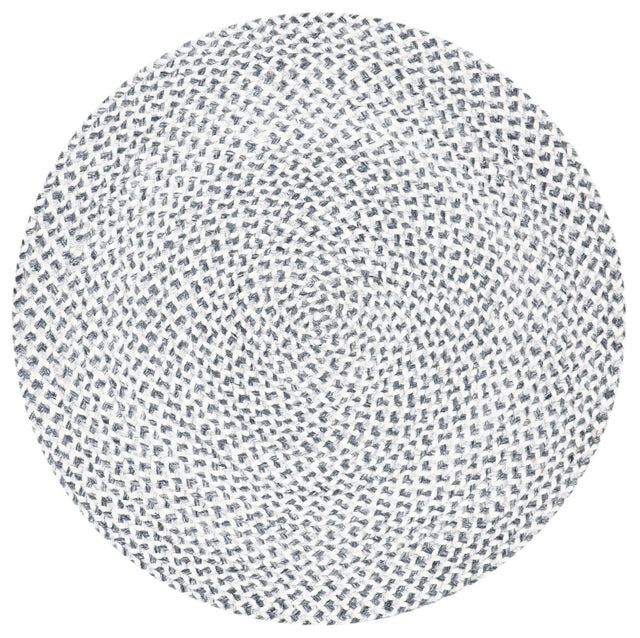 Safavieh Braided 3'-0" x 3'-0" Rug in Grey / Ivory