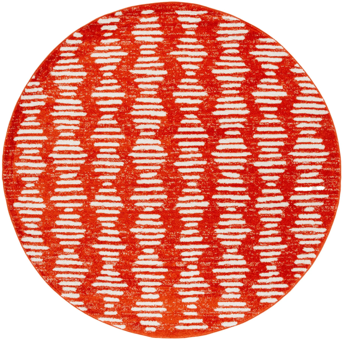 Safavieh Tulum 6'-7" x 6'-7" Rug in Rust / Ivory