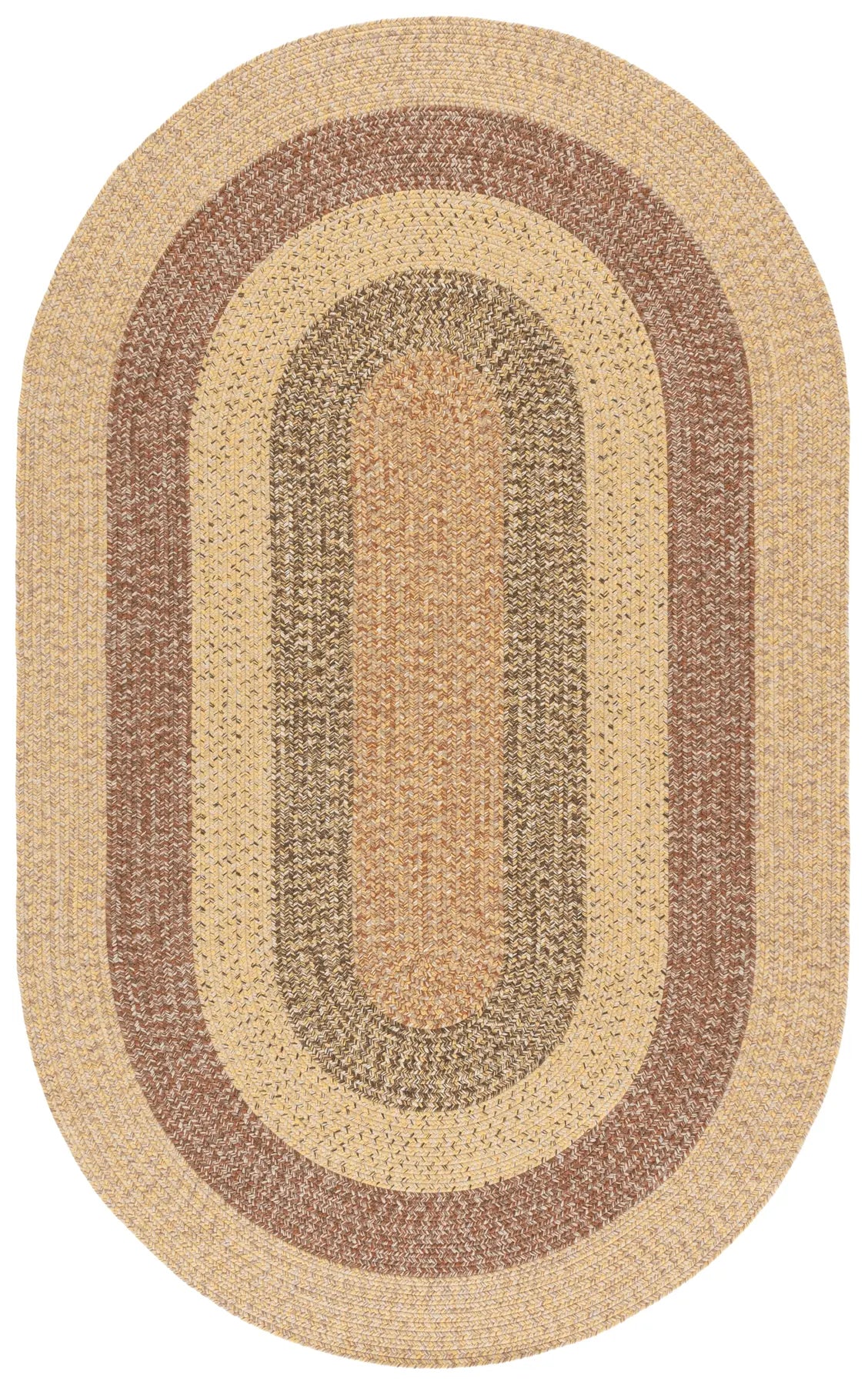 Safavieh Braided 5'-0" x 8'-0" Rug in Beige / Brown