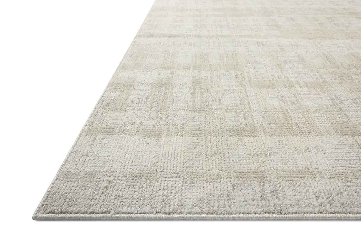 Loloi Roxie ROX-05 Contemporary Power Loomed Ivory, Natural Rug - rug corner