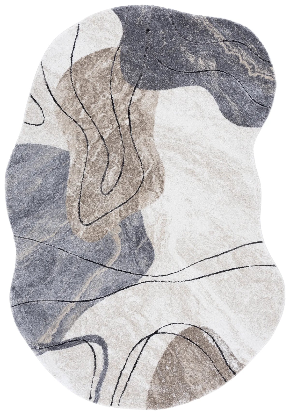 Safavieh Contour 300 5'-5" x 7'-6" Rug in Grey / Ivory