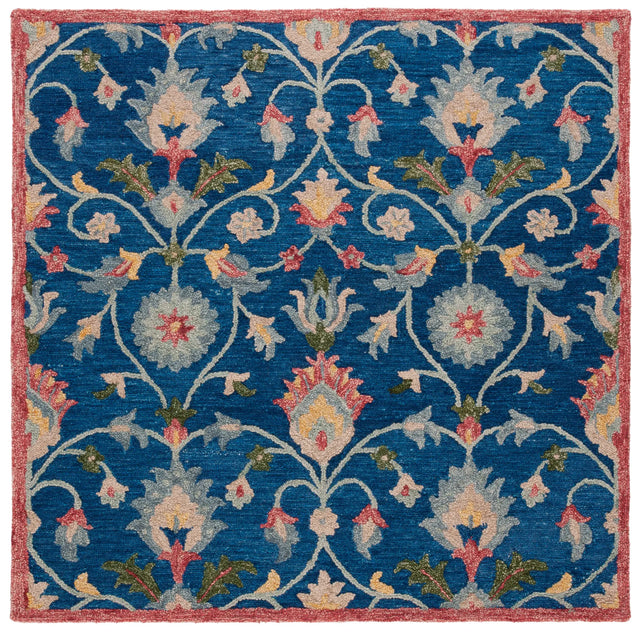 Safavieh Blossom 6'-0" x 6'-0" Rug in Blue / Rust