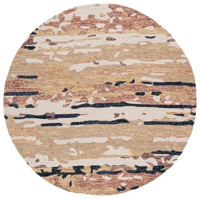 Safavieh Ebony 6'-0" x 6'-0" Rug in Beige / Rust