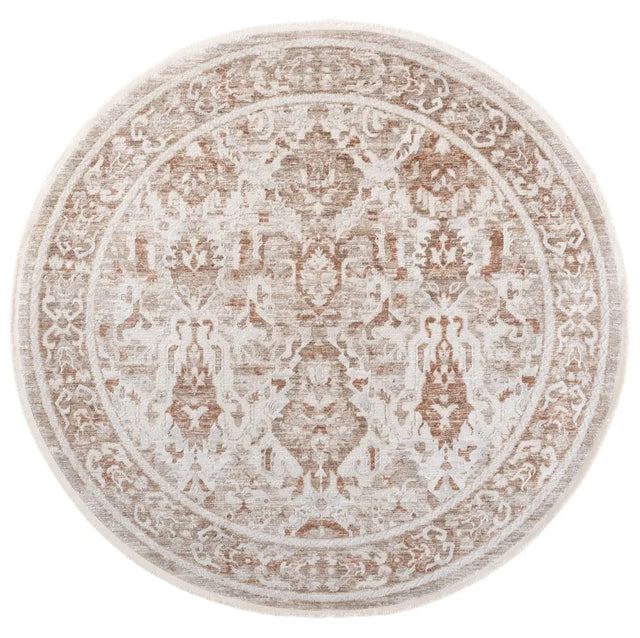 Safavieh Kendal 6'-7" x 6'-7" Rug in Ivory / Rust Beige
