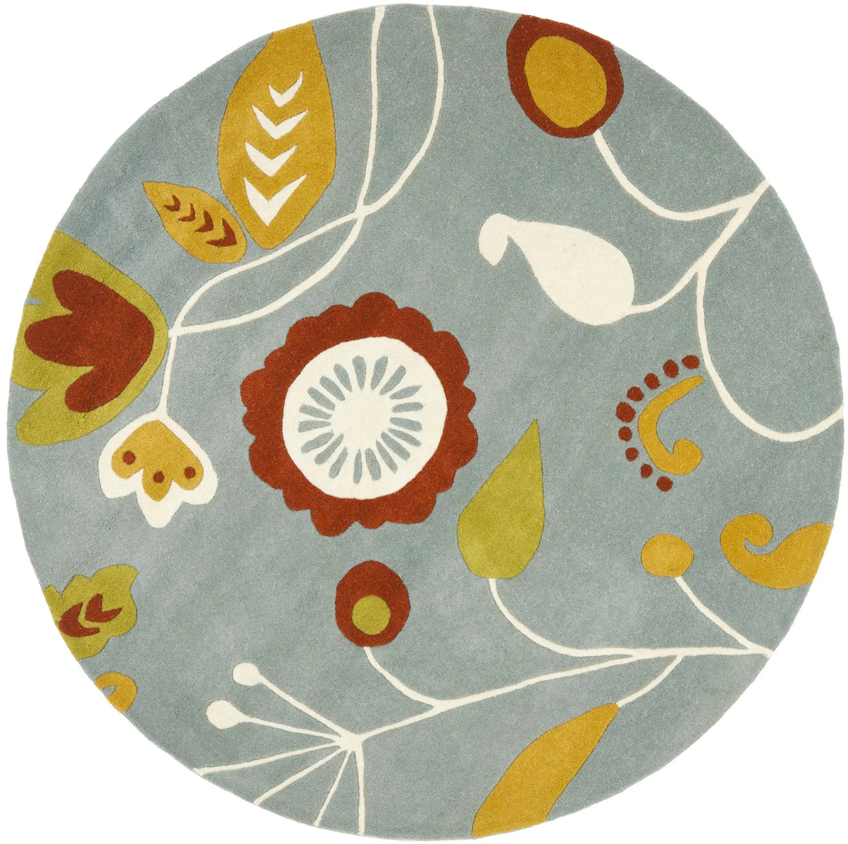 Safavieh Soho 6'-0" x 6'-0" Rug in Light Blue / Multi