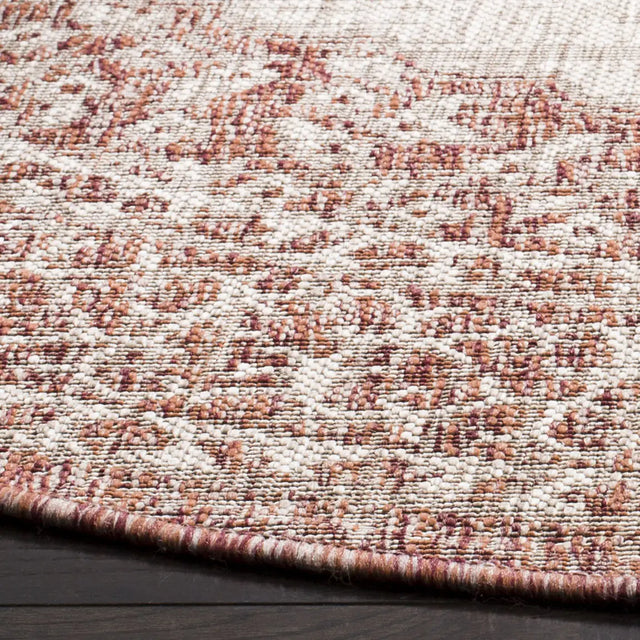 Safavieh Courtyard 5'-3" x 5'-3" Rug in Light Beige / Terracotta