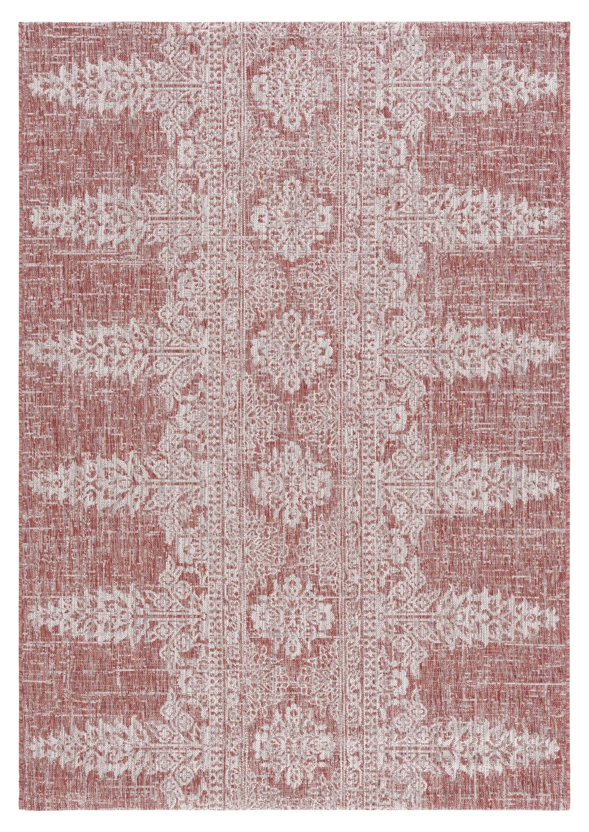 Safavieh Courtyard 5'-3" x 7'-7" Rug in Rust / Grey