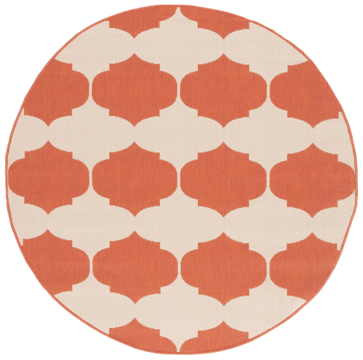 Safavieh Courtyard 5'-3" x 5'-3" Rug in Beige / Terracotta