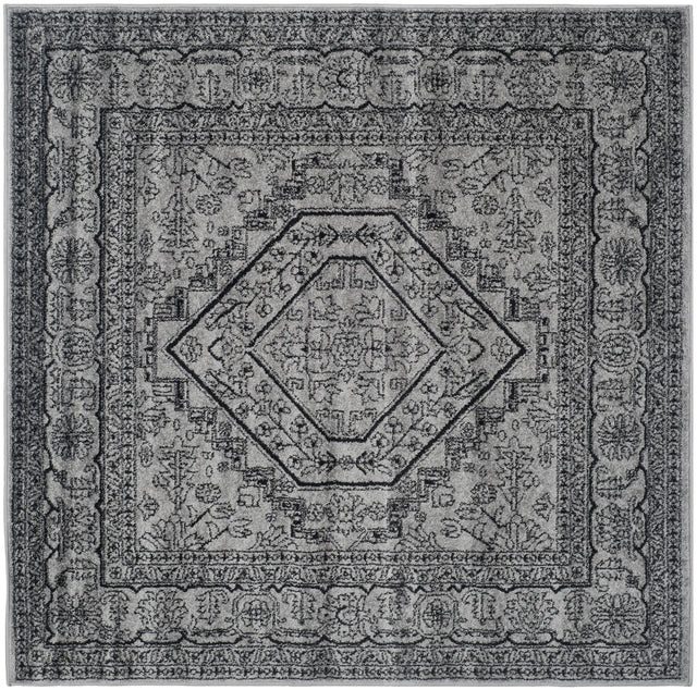 Safavieh Adirondack 6'-0" x 6'-0" Rug in Silver / Black