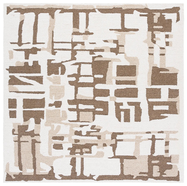 Safavieh Ebony 6'-0" x 6'-0" Rug in Ivory / Brown