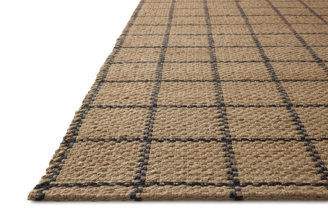 Chris Loves Julia x Loloi Fletcher FLE-01 Natural / Black Rug - rug corner