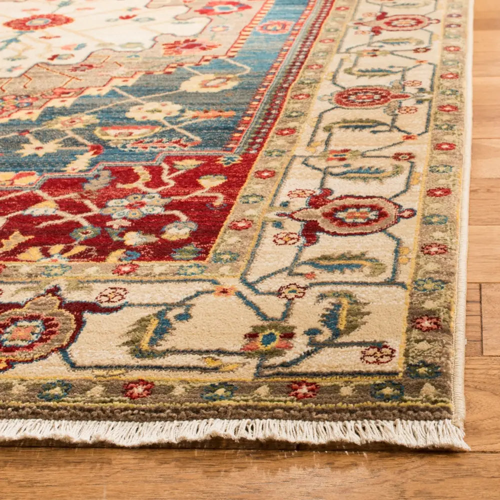 Safavieh Kashan 5'-1" x 7'-5" Rug in Ivory / Blue