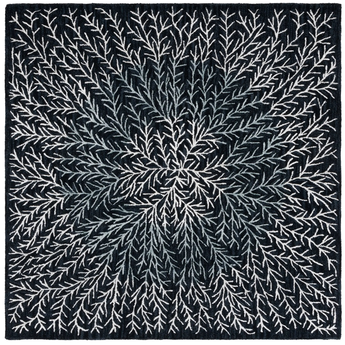 Safavieh Soho 6'-0" x 6'-0" Rug in Black / Ivory