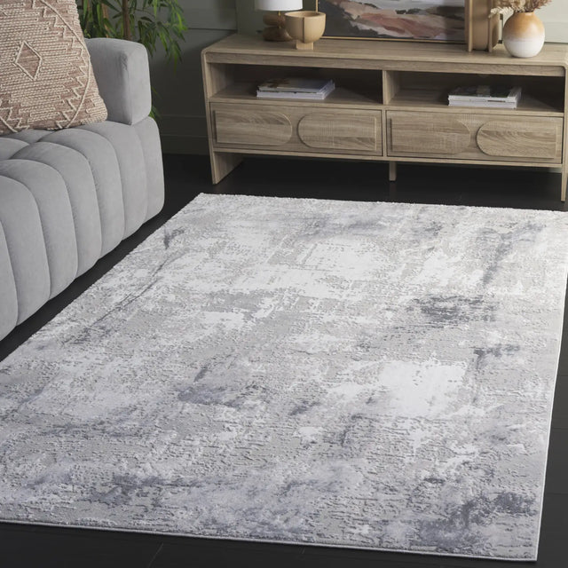 Safavieh Slate 700 4'-0" x 6'-0" Rug in Grey / Ivory