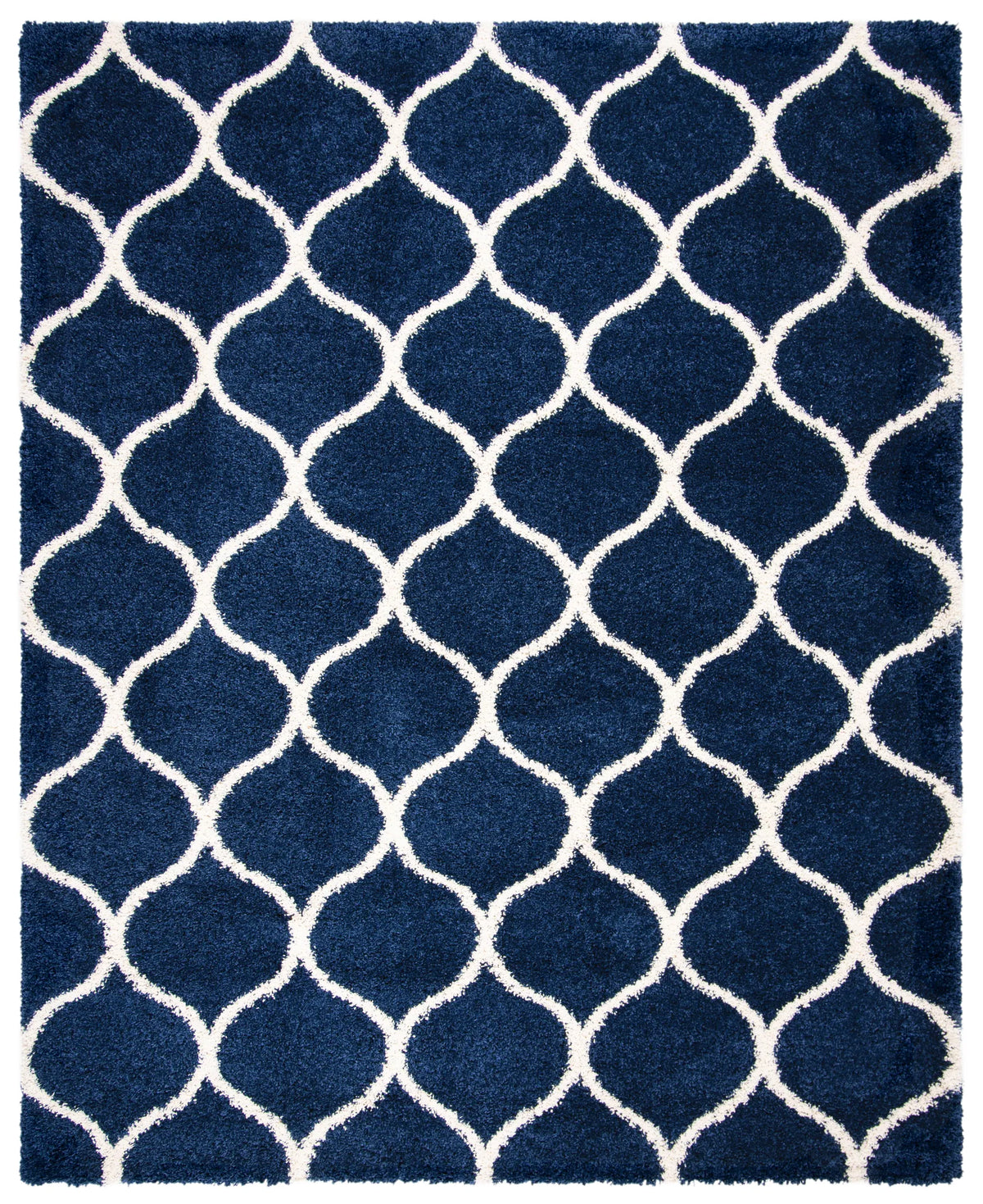 Safavieh Hudson Shag 10'-0" x 14'-0" Rug in Navy / Ivory