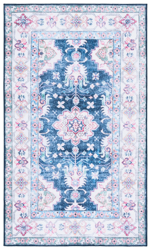 Safavieh Martha Stewart Washable 3'-0" x 5'-0" Rug in Navy / Beige
