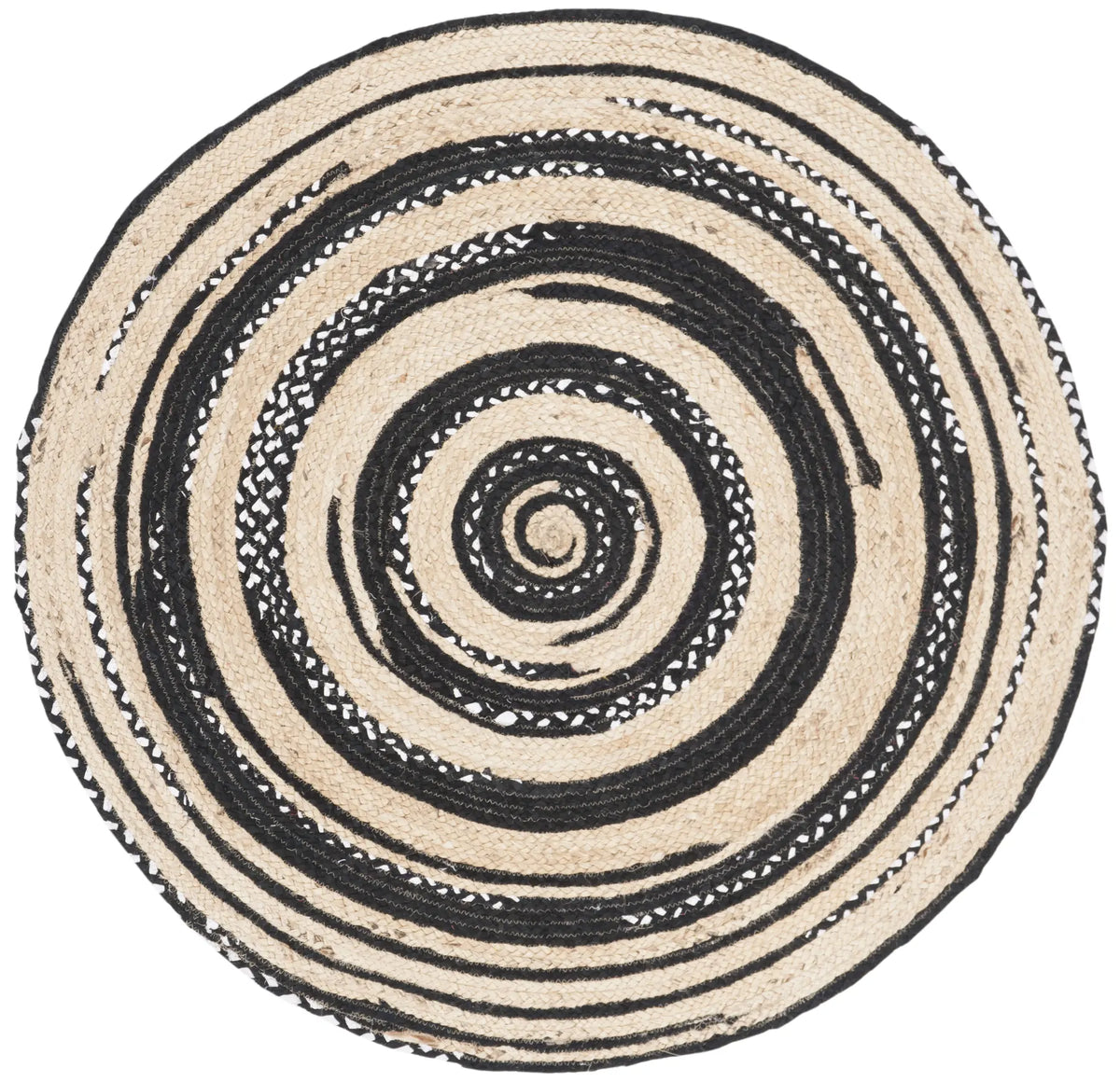 Safavieh Cape Cod 4'-0" x 4'-0" Rug in Black / Ivory