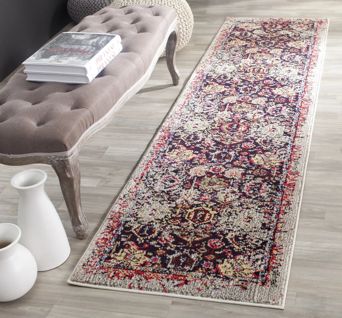 Safavieh Monaco 2'-2" x 10'-0" Rug in Grey / Multi