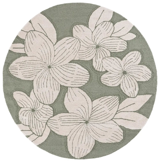 Safavieh Glamour 6'-0" x 6'-0" Rug in Sage Green / Ivory