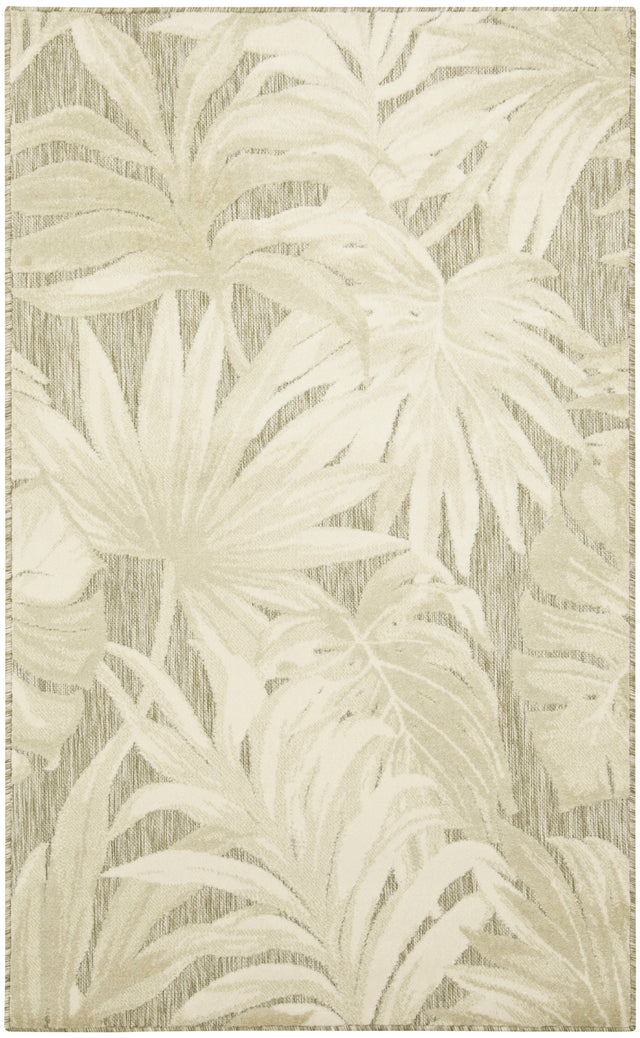 Nourison Aloha ALH43 Machine Made Ivory, Sage Rug