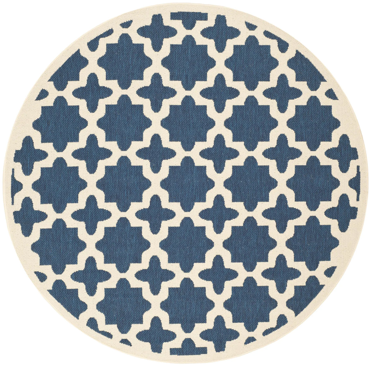 Safavieh Courtyard 5'-3" x 5'-3" Rug in Navy / Beige