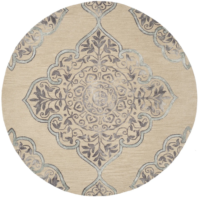 Safavieh Dip Dye 7'-0" x 7'-0" Rug in Beige / Blue