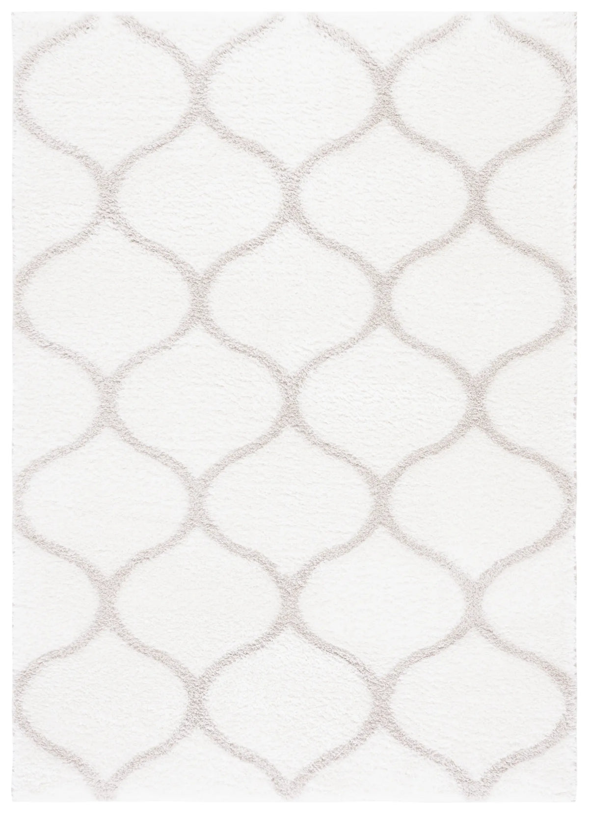 Safavieh Tahoe Shag 4'-0" x 6'-0" Rug in White / Silver
