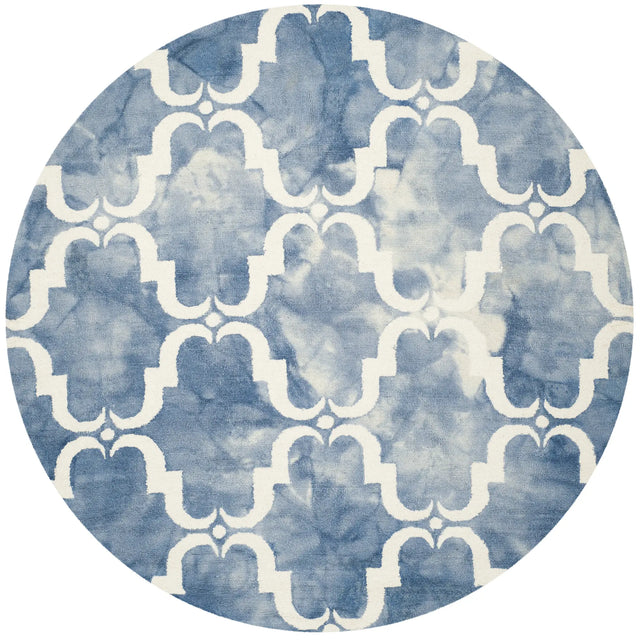 Safavieh Dip Dye 7'-0" x 7'-0" Rug in Blue / Ivory