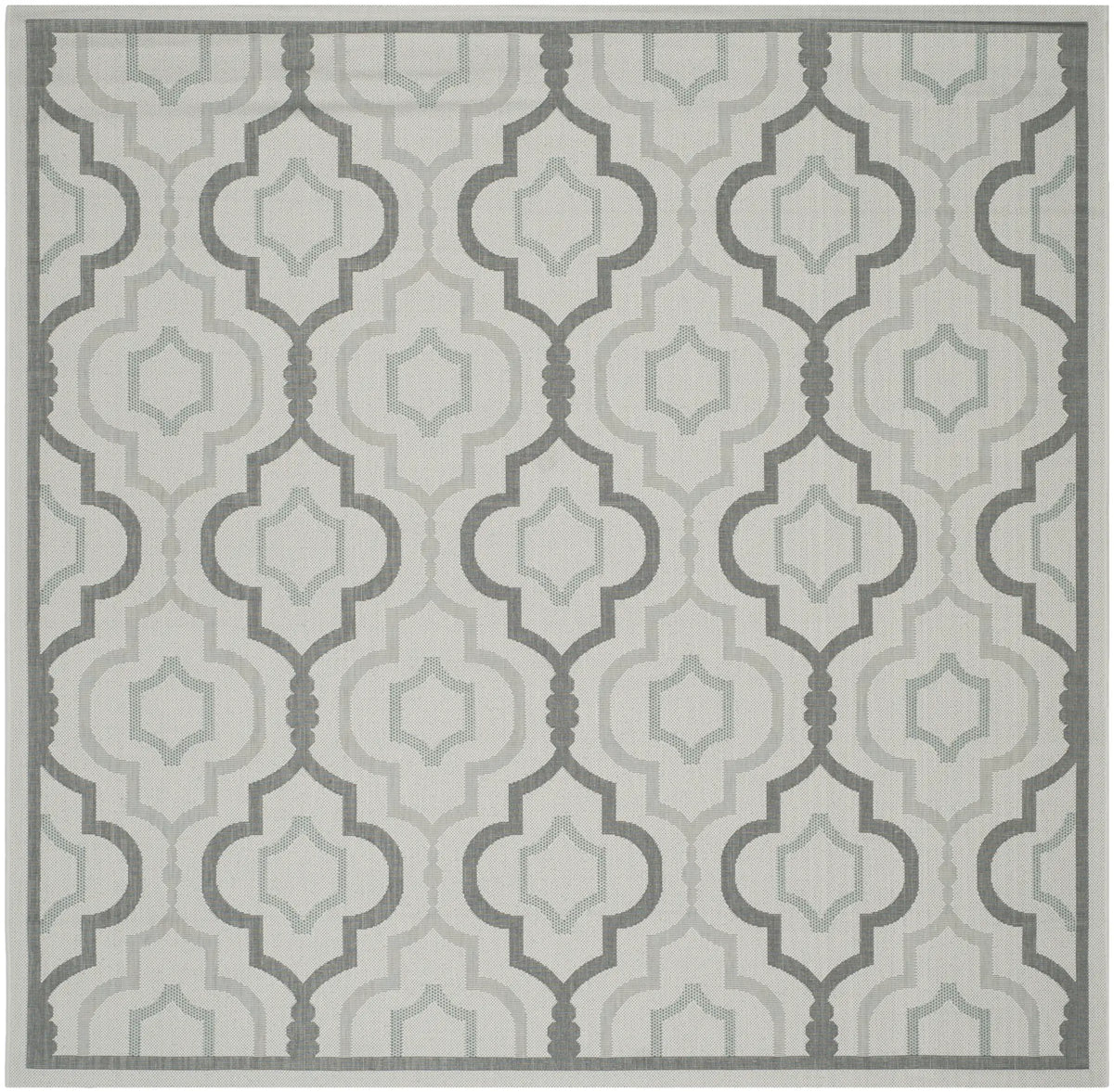 Safavieh Courtyard 7'-10" x 7'-10" Rug in Light Grey / Anthracite