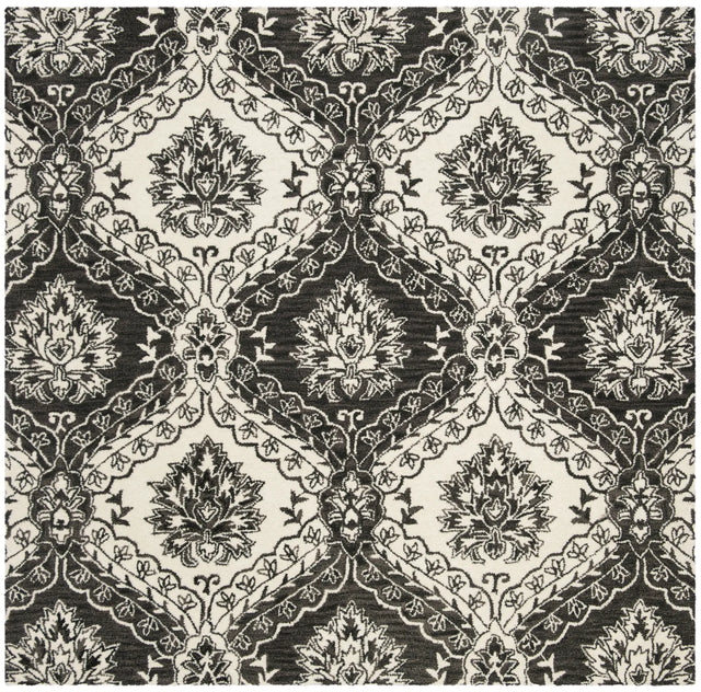 Safavieh Blossom 6'-0" x 6'-0" Rug in Charcoal / Ivory