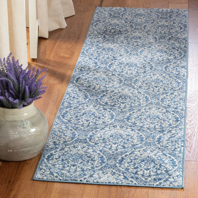 Safavieh Brentwood 2'-0" x 10'-0" Rug in Navy / Light Grey
