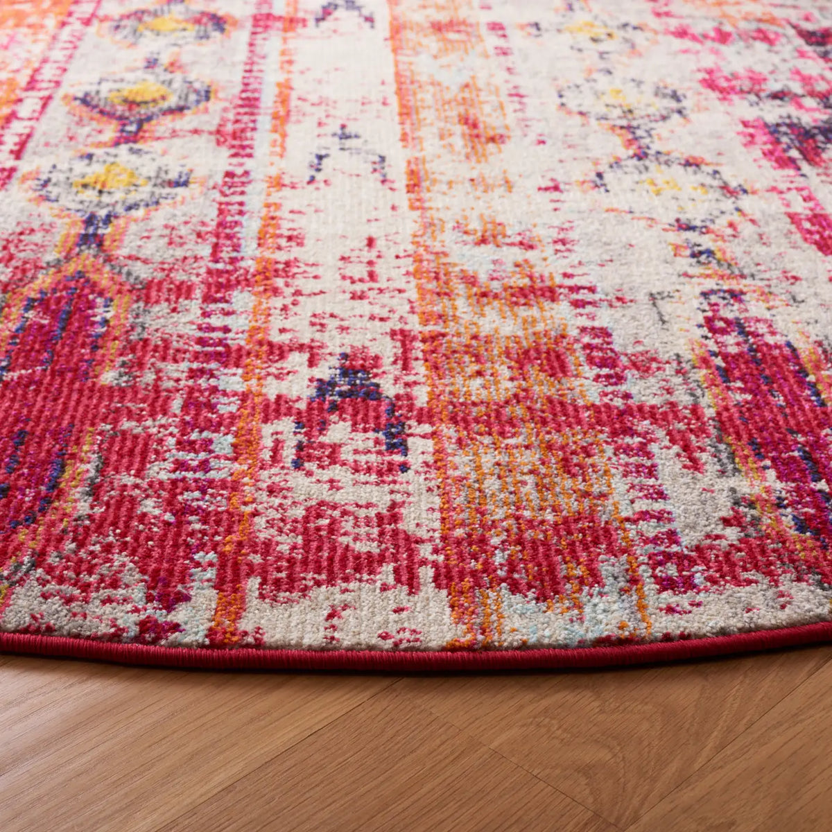 Safavieh Monaco 5'-0" x 5'-0" Rug in Magenta / Multi