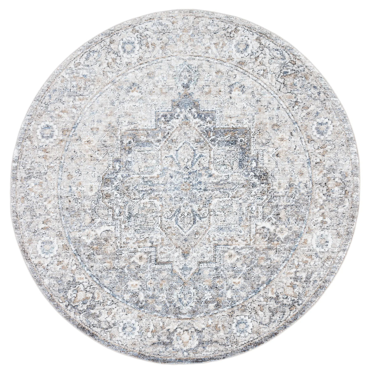Safavieh Jasmine 5'-3" x 5'-3" Rug in Grey / Blue