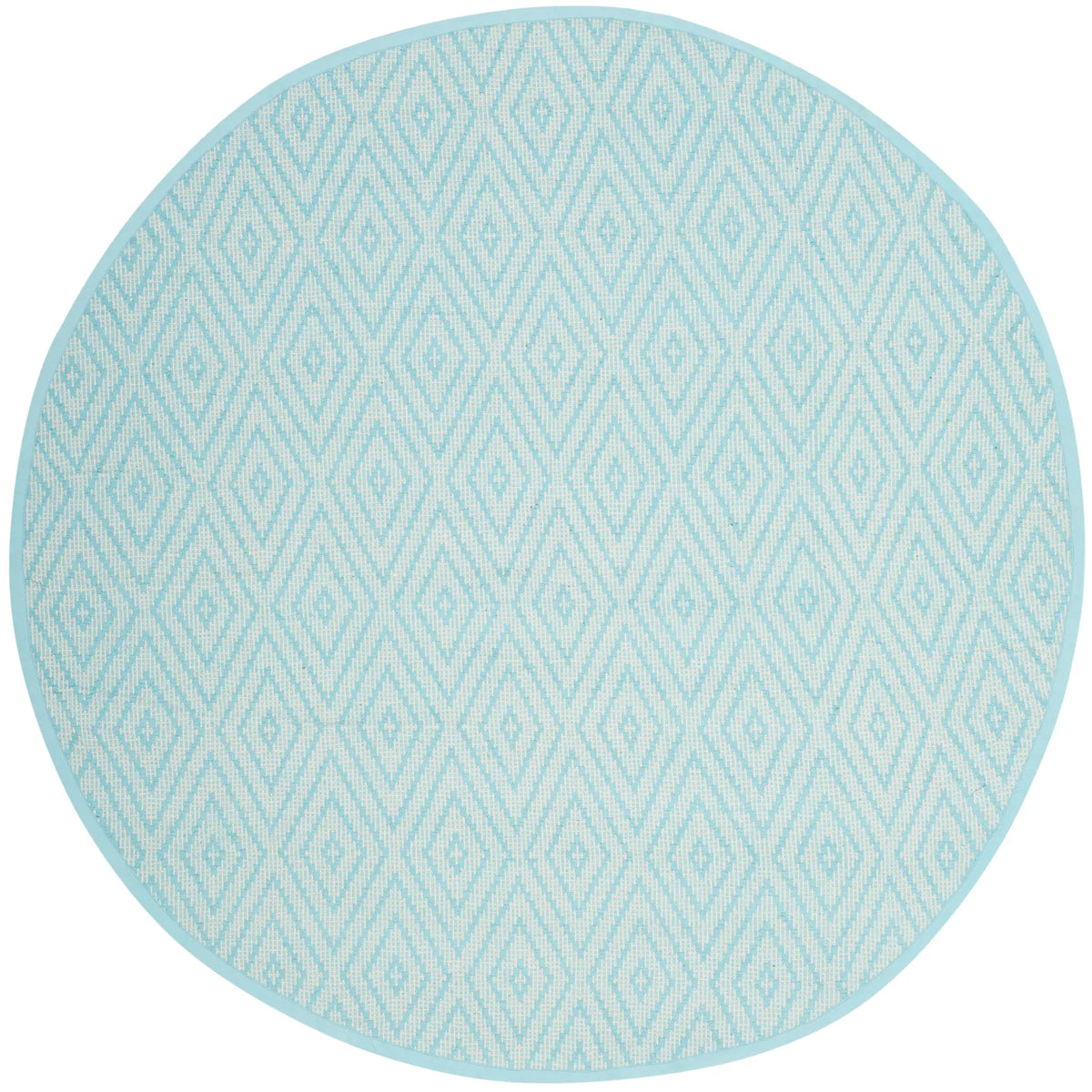 Safavieh Montauk 6'-0" x 6'-0" Rug in Turquoise / Ivory