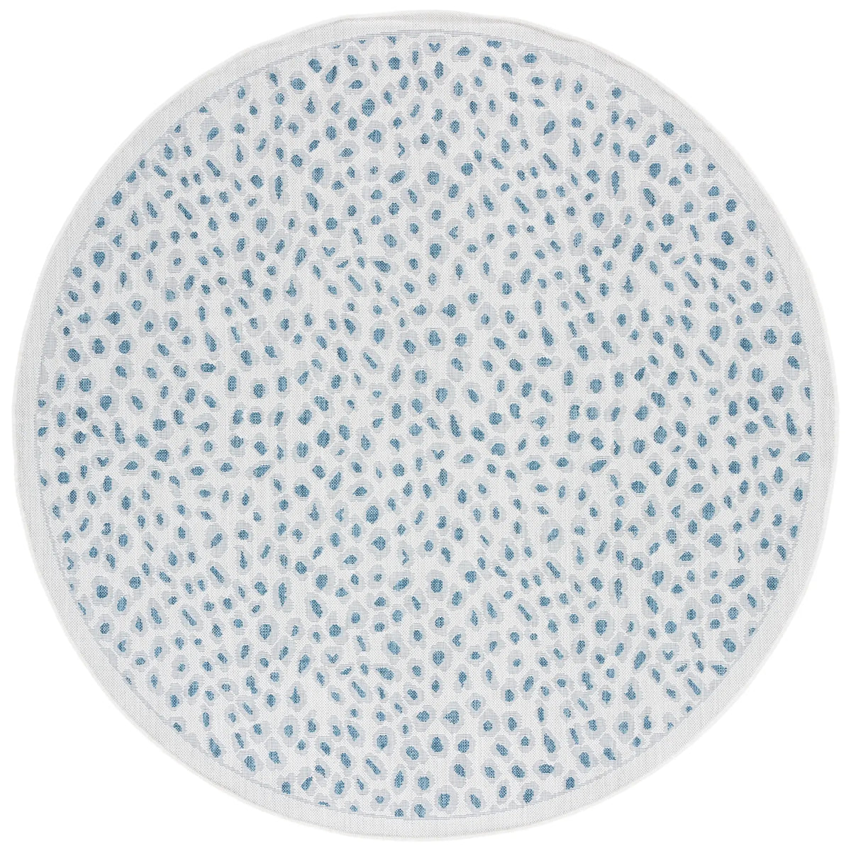 Safavieh Courtyard 6'-7" x 6'-7" Rug in Ivory / Blue