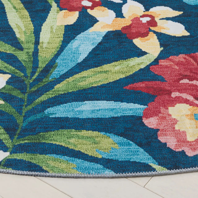 Safavieh Malibu 6'-0" x 6'-0" Rug in Dark Blue / Green